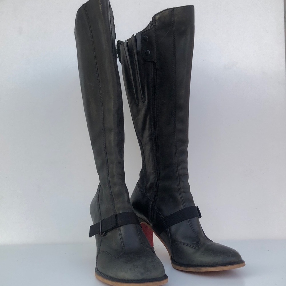 DIESEL Betty Tall Black Boots Sz 6